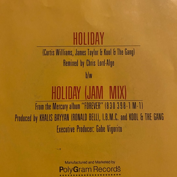 KOOL & THE GANG Holiday 45 RPM Vinyl Record - Picture 6 of 6